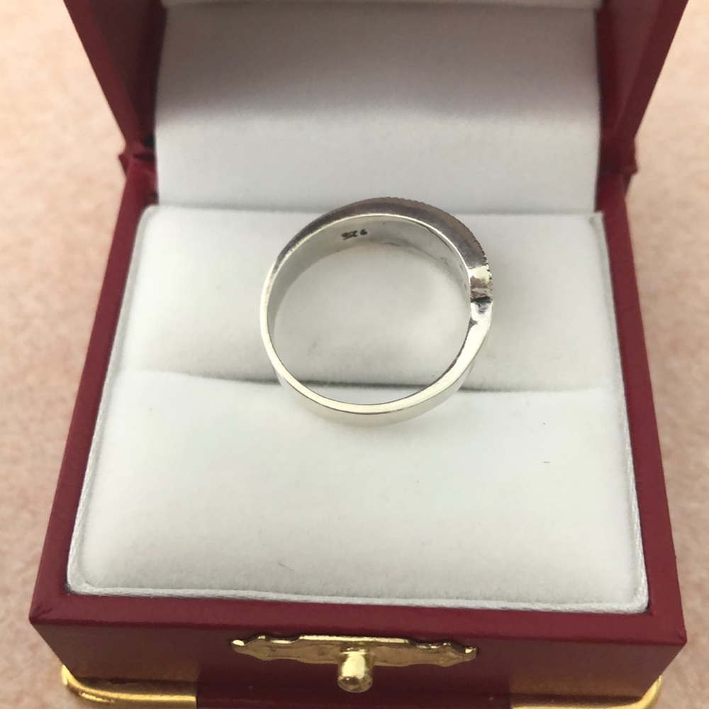 Marcasite Sterling Silver Ornate Ring - Picture 4 of 5